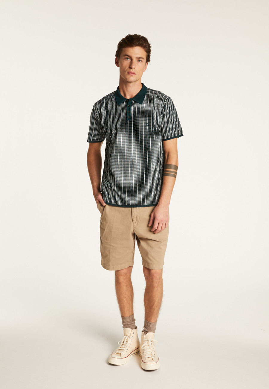 Camisa polo xadrez de malha grossa Fil Lumière - Laurent