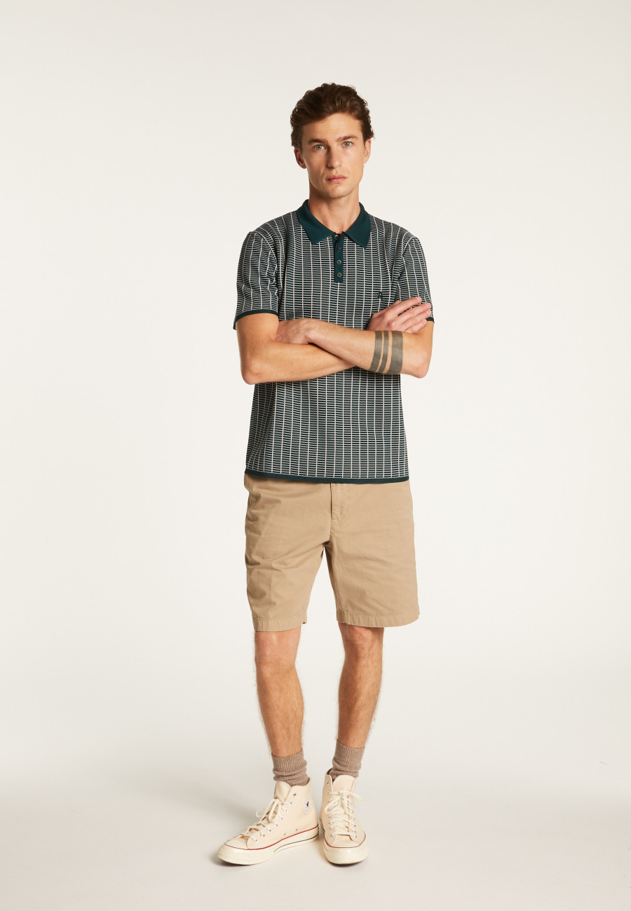 Camisa polo xadrez de malha grossa Fil Lumière - Laurent