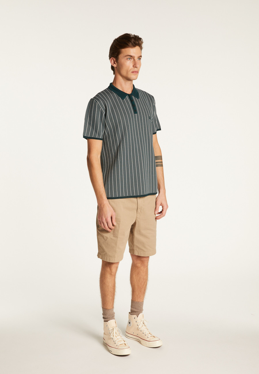 Camisa polo xadrez de malha grossa Fil Lumière - Laurent