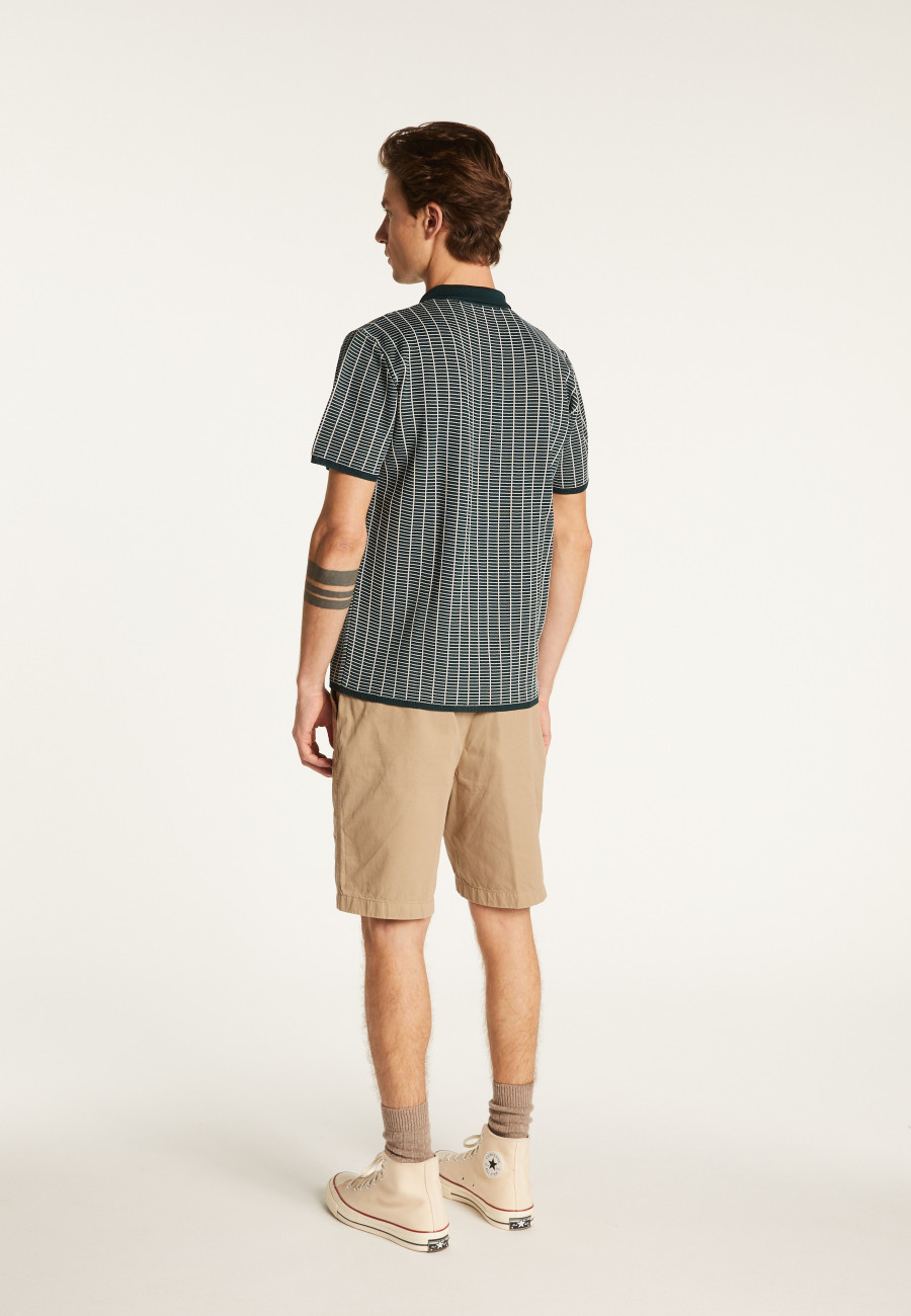 Camisa polo xadrez de malha grossa Fil Lumière - Laurent