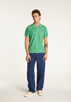 Polo fantaisie Fil Lumière Loic 6051 trèfle- 22 vert moyen