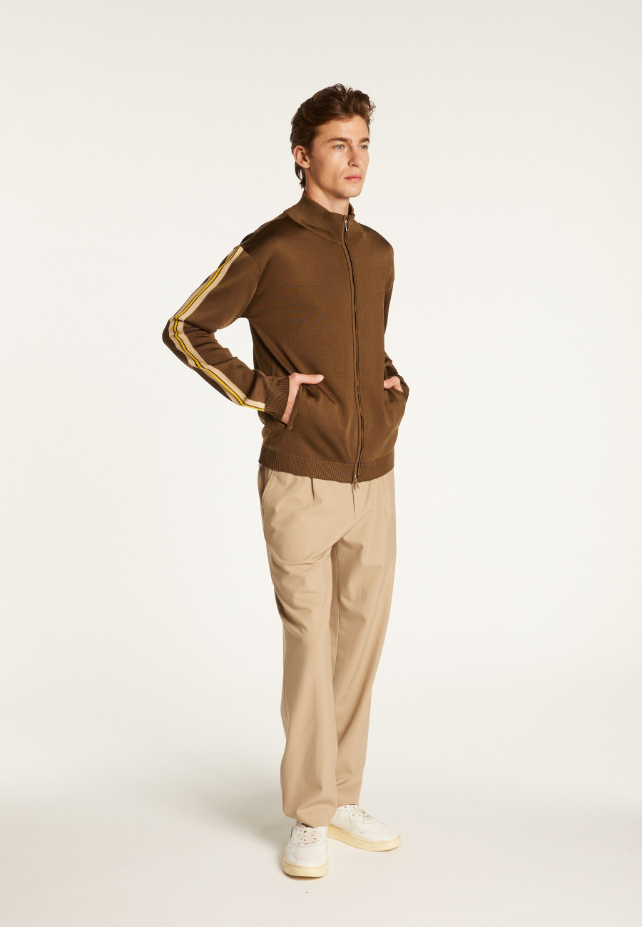 Zipped jacket in fil lumière - Romuald