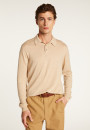 Merino wool long sleeve polo shirt - Eni