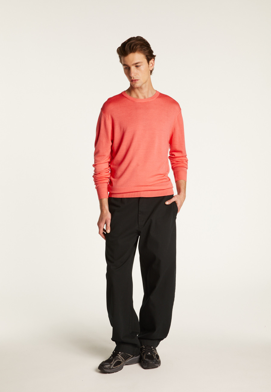 Eddie Merino Wool Crew Neck Sweater