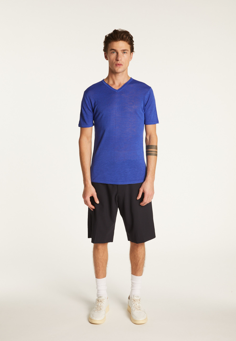 Camiseta de algodão com decote em V - Reuben