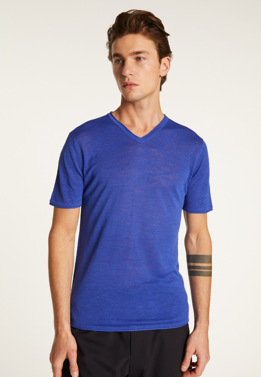 Camiseta de algodão com decote em V - Reuben