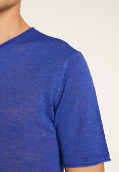 T-shirt col V en coton - Reuben