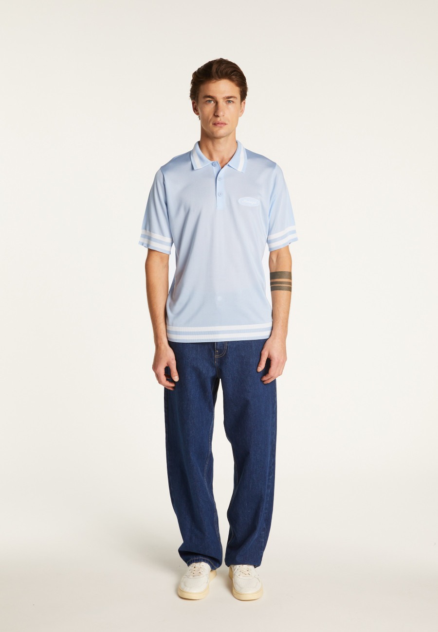 Camisa polo em fio claro e listras - Montmartre