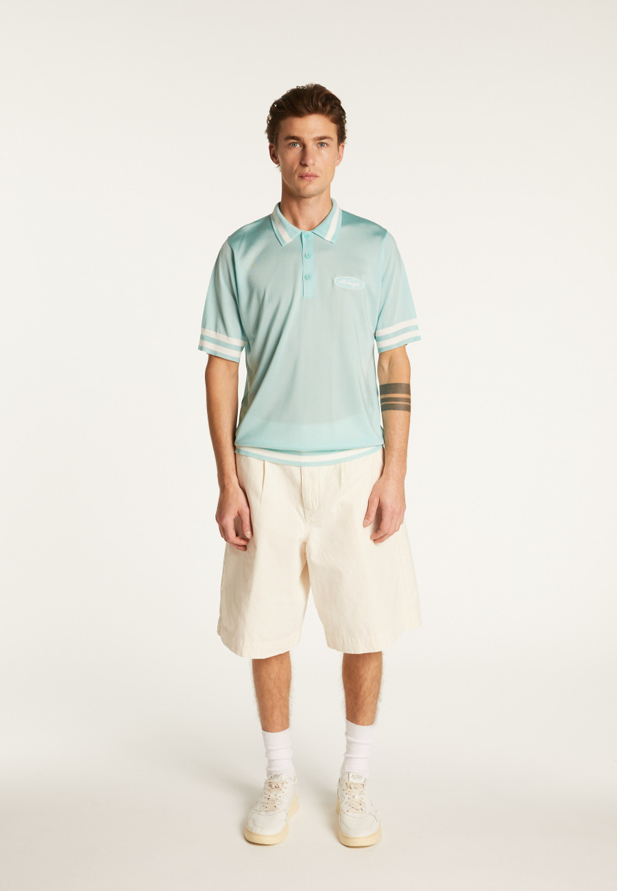 Camisa polo em fio claro e listras - Montmartre