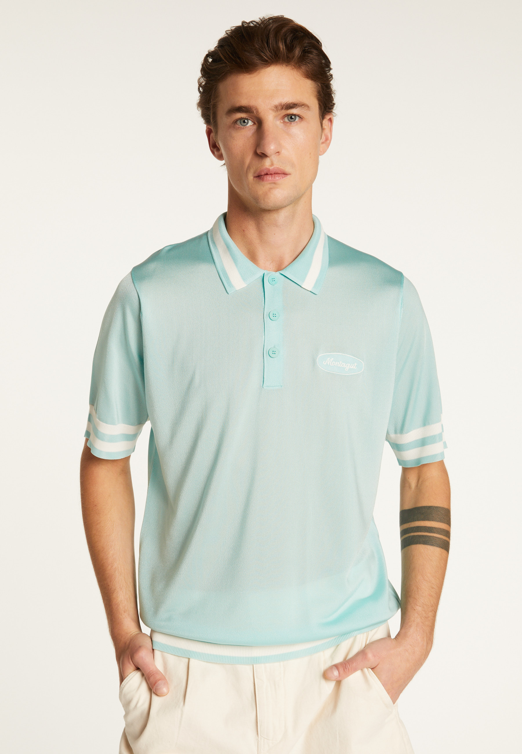 Polo shirt in light thread and stripes - Montmartre