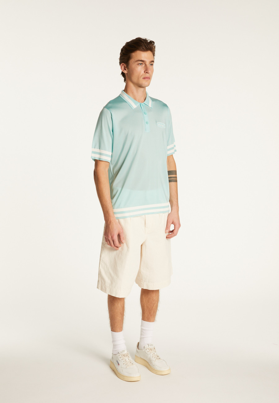 Camisa polo em fio claro e listras - Montmartre