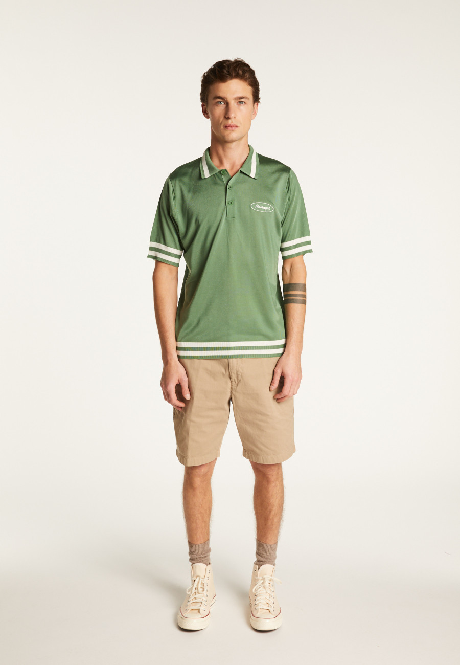 Camisa polo em fio claro e listras - Montmartre