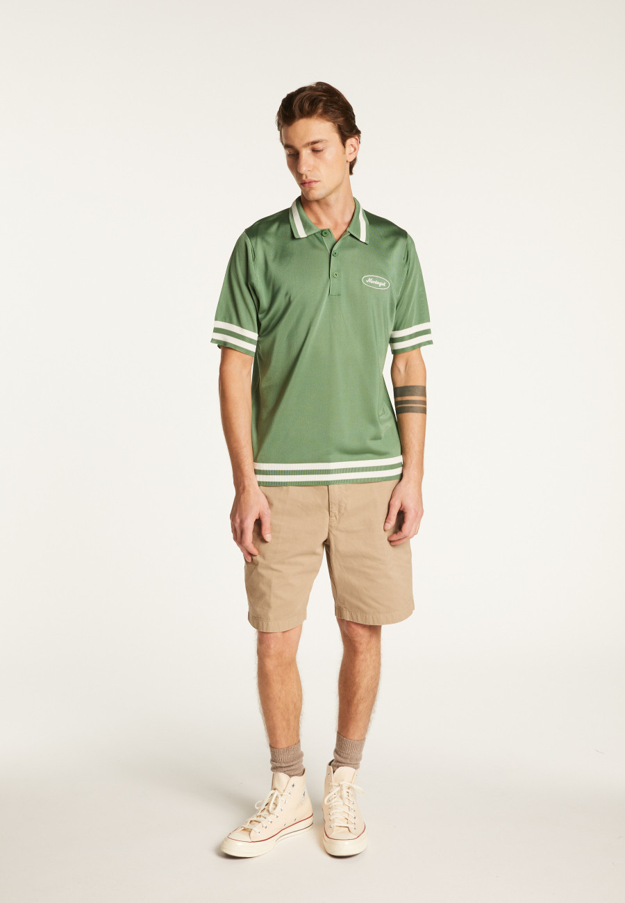 Camisa polo em fio claro e listras - Montmartre