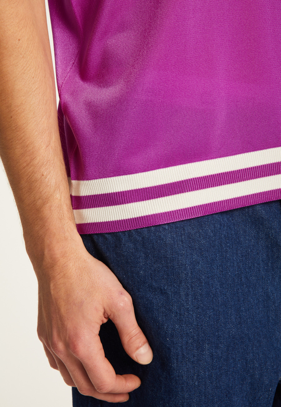 Camisa polo em fio claro e listras - Montmartre