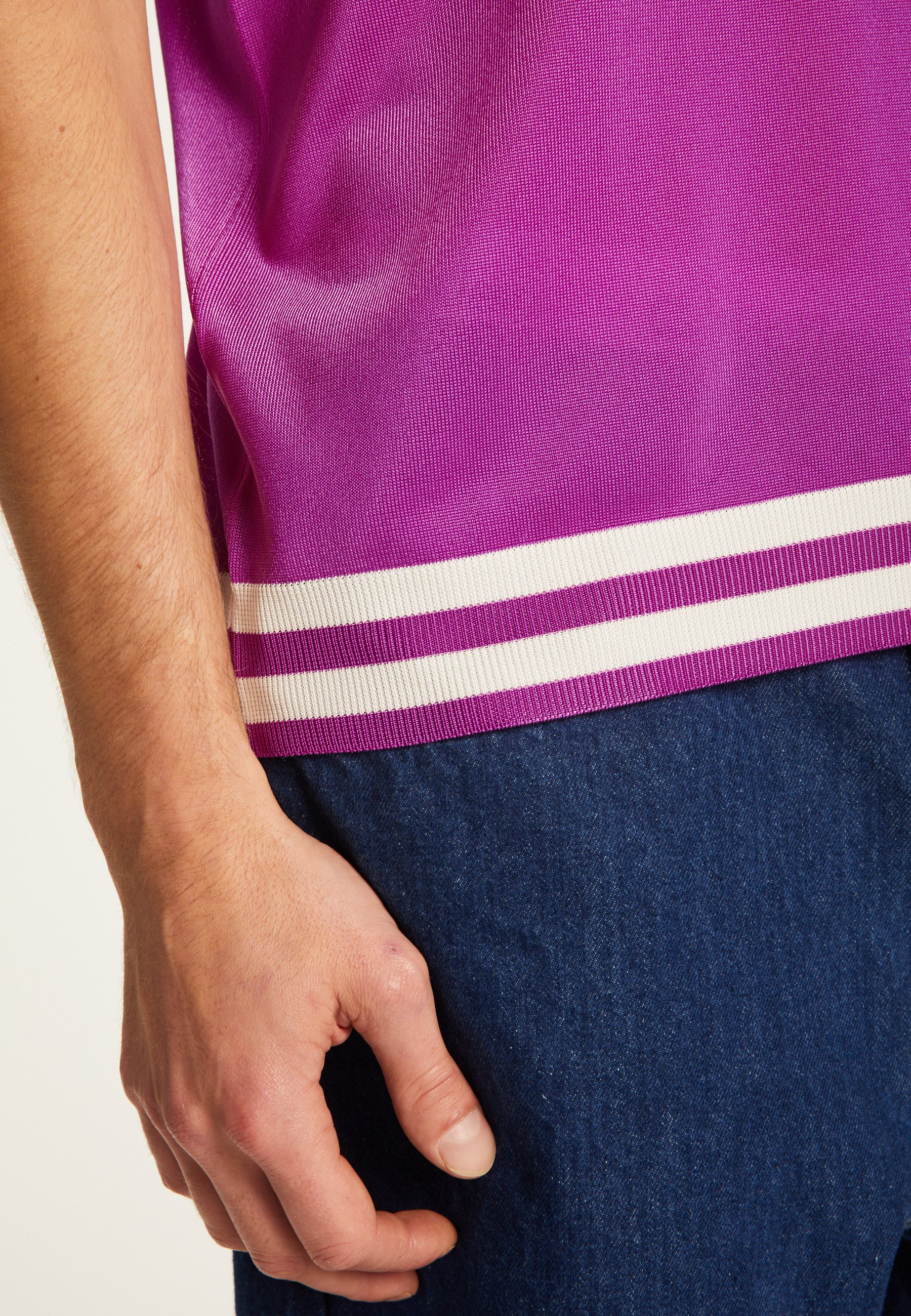 Polo shirt in light thread and stripes - Montmartre