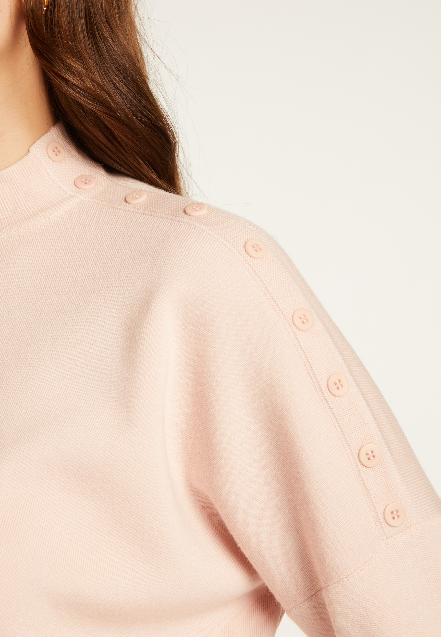 Buttoned shoulder wool sweater - Gipsy