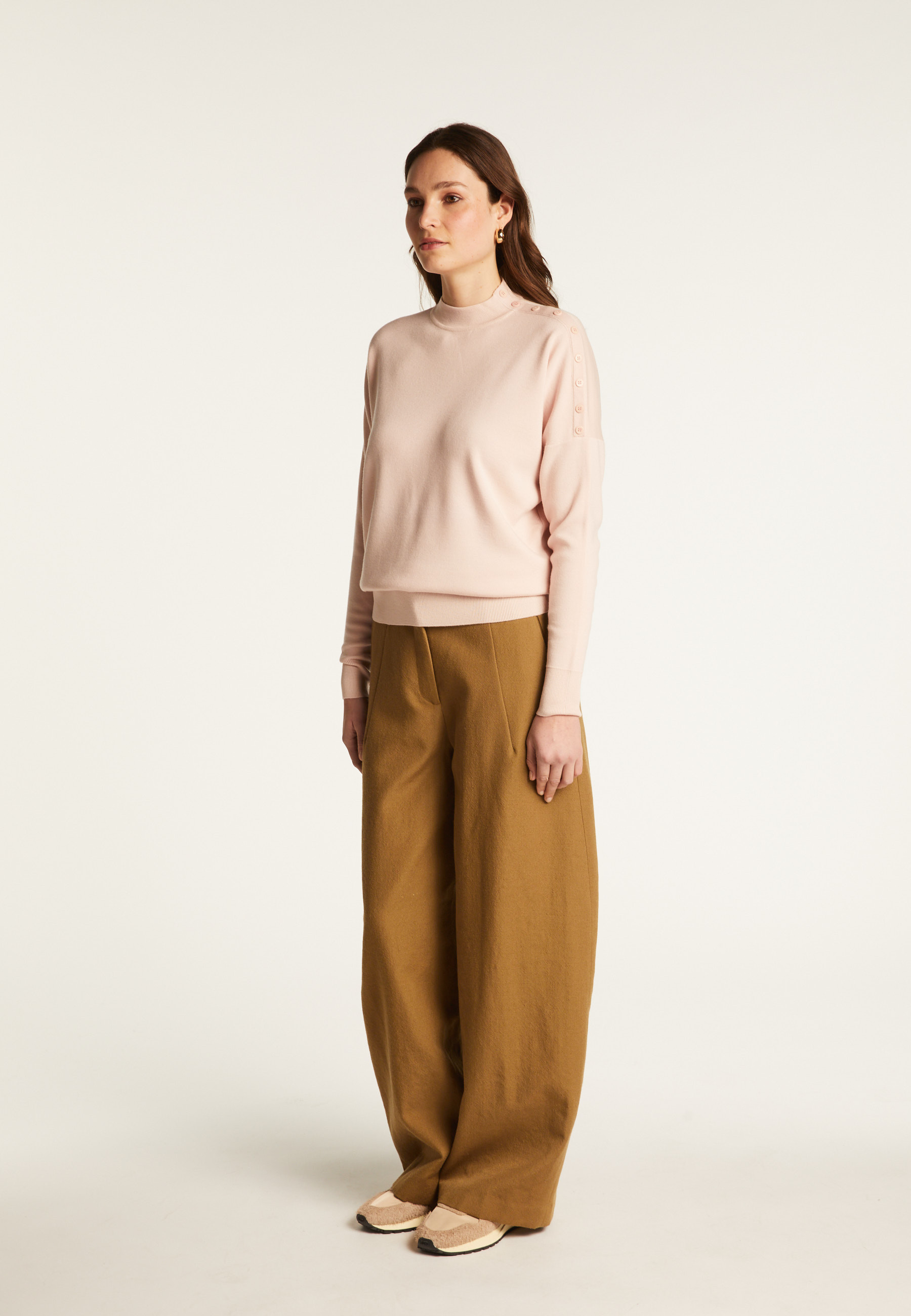 Pull en laine boutonné épaule - Gipsy