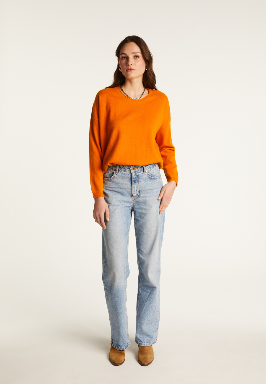 Loose-fit round-neck cashmere sweater - Acene