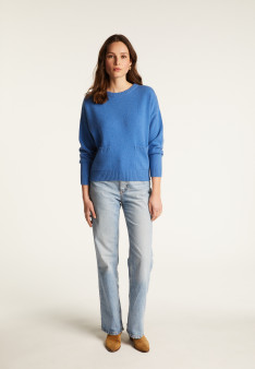 Loose sweater with pockets in recycled cashmere and wool - Davina