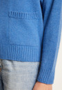 Pull ample à poches en cachemire et laine recyclés - Davina 7841 saphir - 06 Bleu moyen