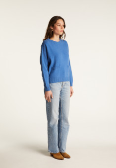 Loose sweater with pockets in recycled cashmere and wool - Davina