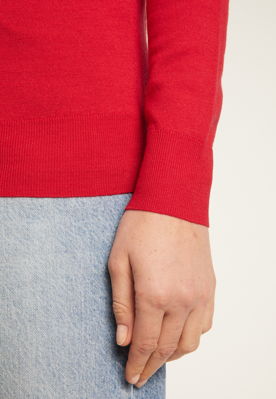 Suéter de lã merino com decote em V - Boule