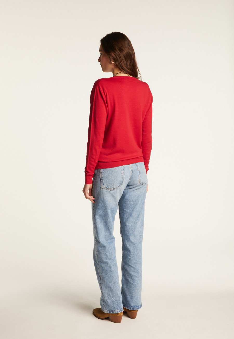 V-neck in merino wool - Arya