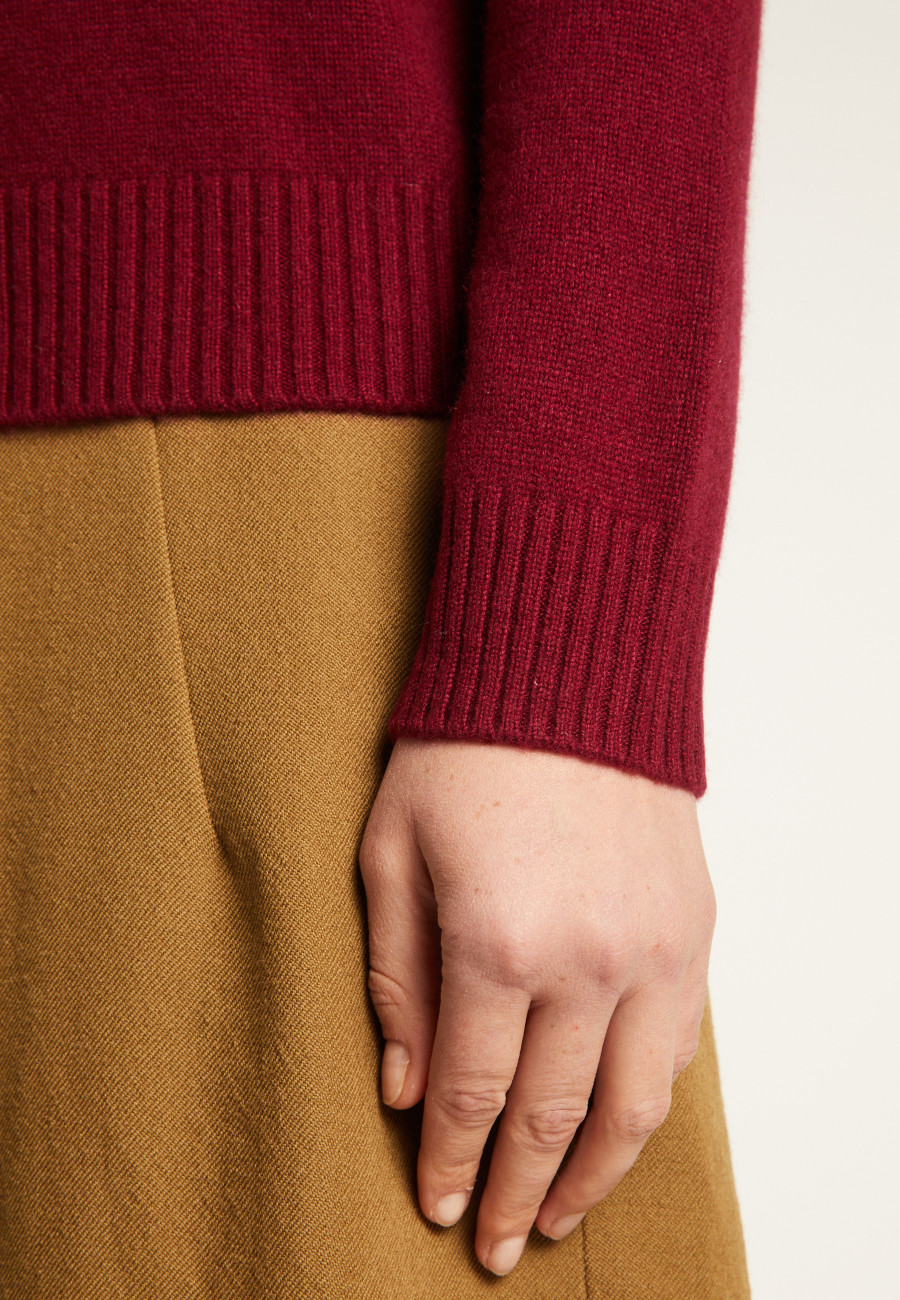 Cardigan de cashmere com gola redonda e botões - Adelys