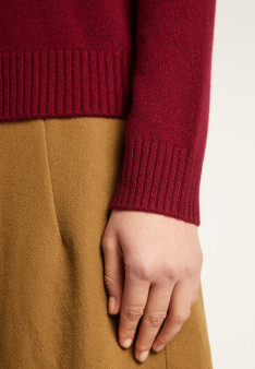 Round neck cashmere cardigan with buttoned - Adelys