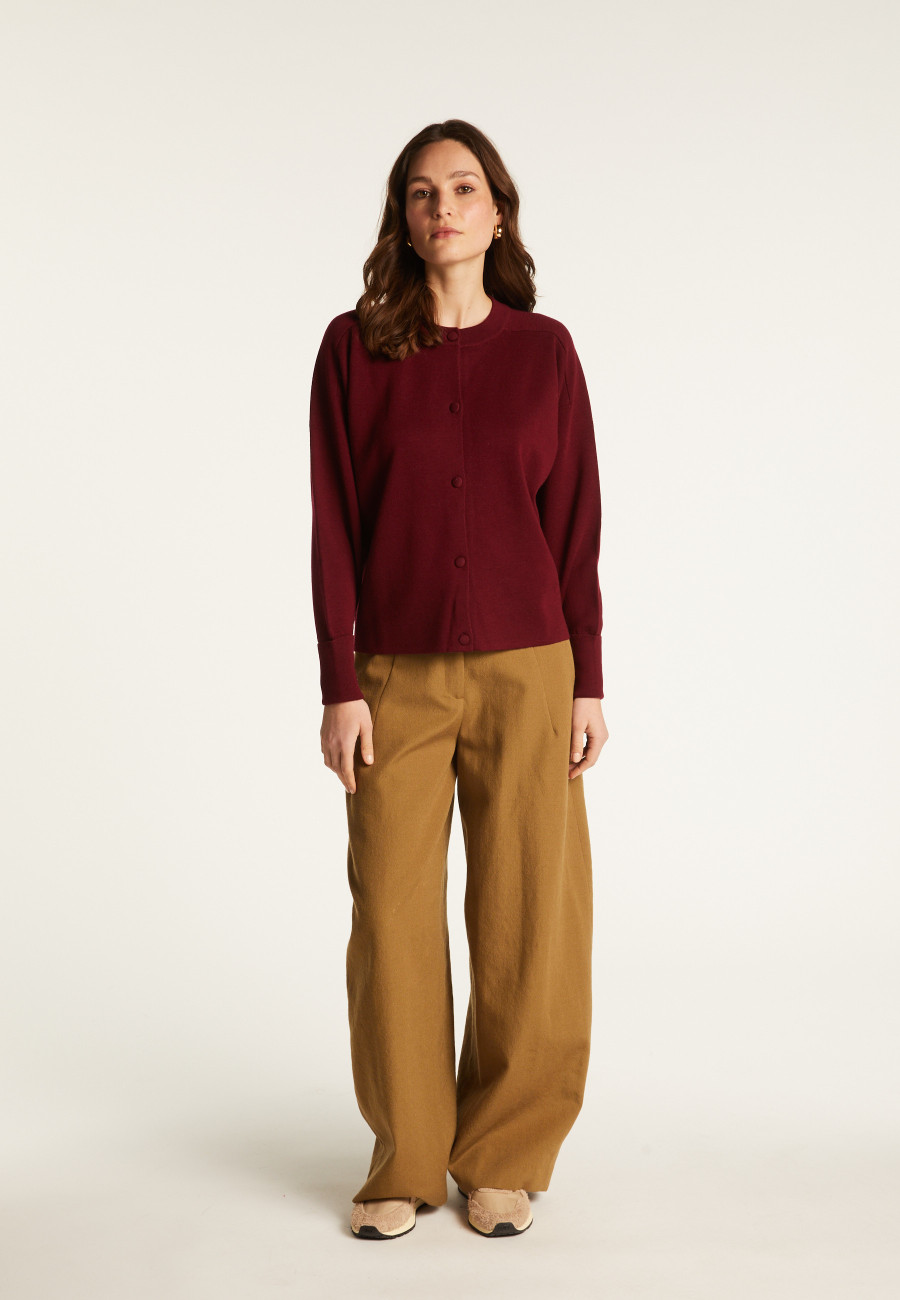 Buttoned jacket with pockets in merino wool - Gaspard