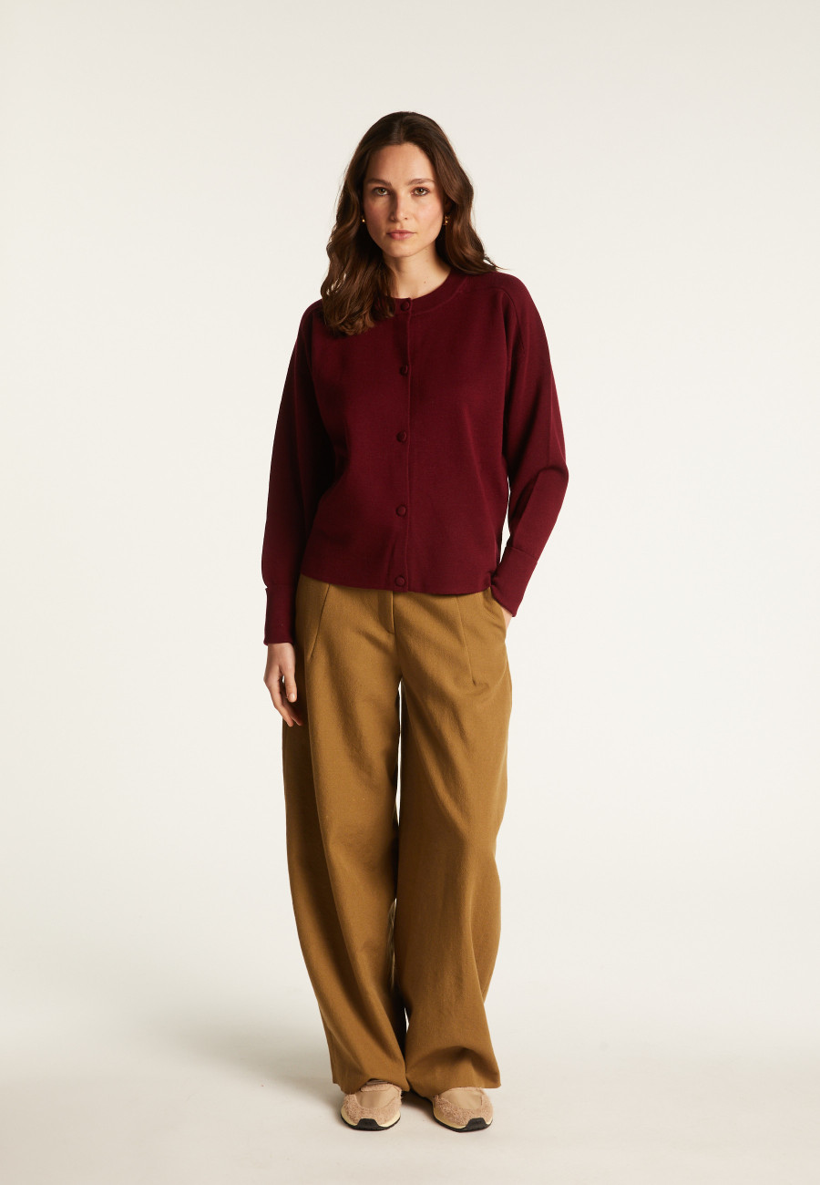 Buttoned jacket with pockets in merino wool - Gaspard