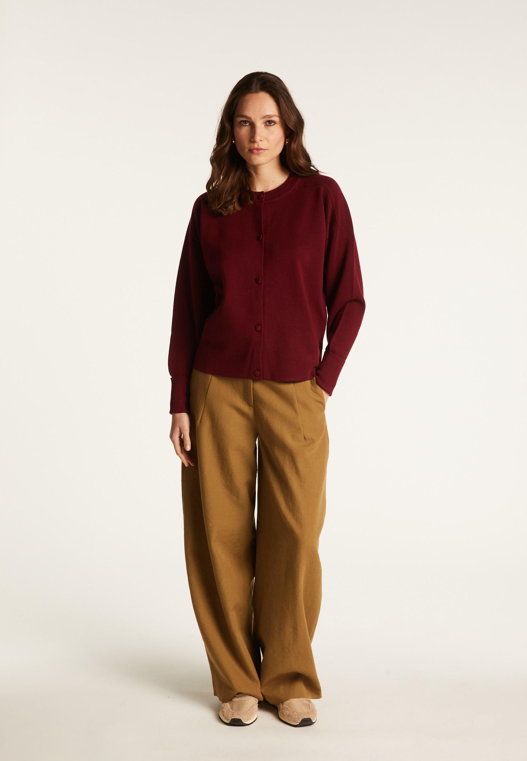 Buttoned jacket with pockets in merino wool - Gaspard