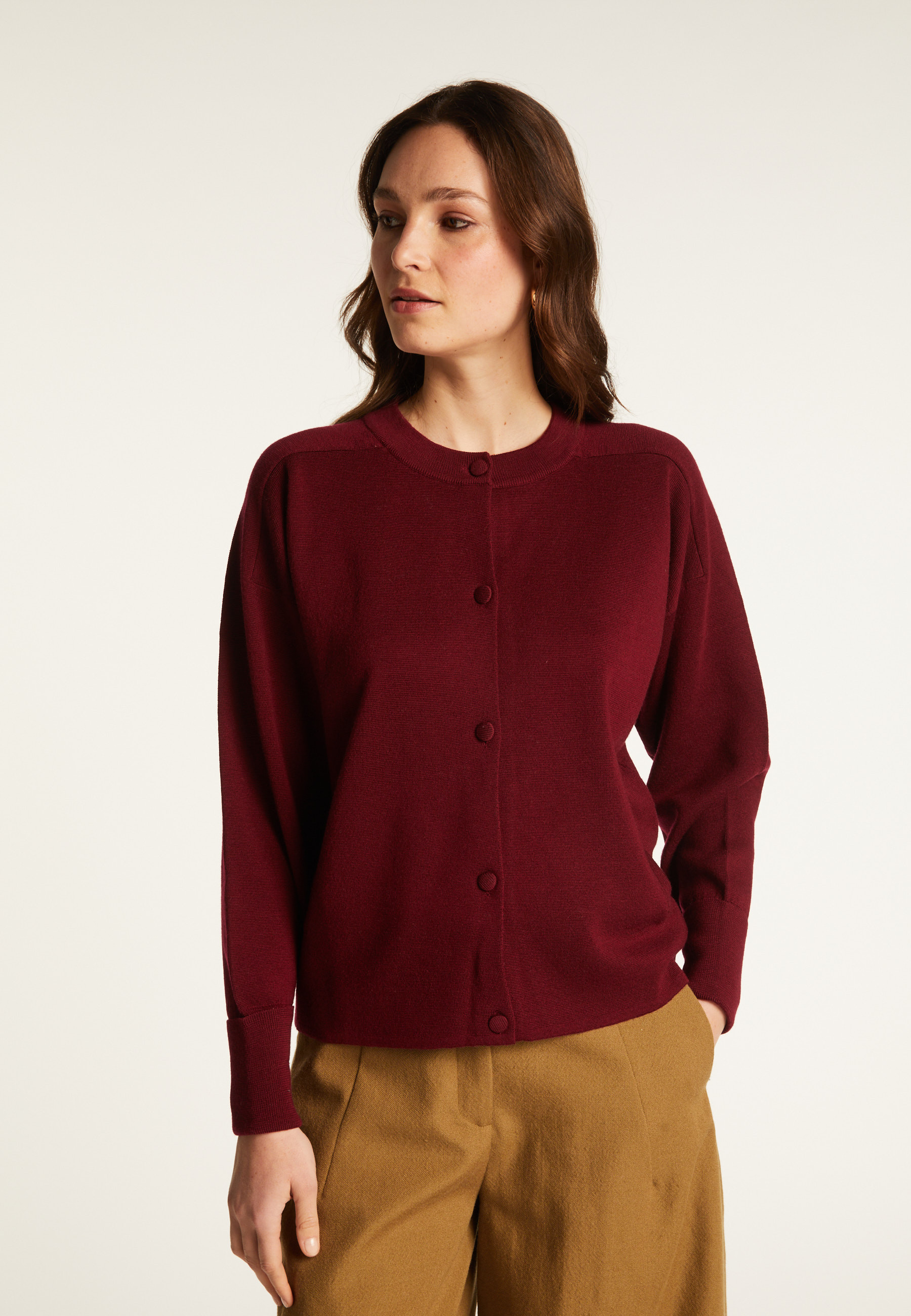 Buttoned jacket with pockets in merino wool - Gaspard