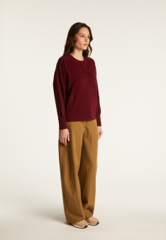 Buttoned jacket with pockets in merino wool - Gaspard