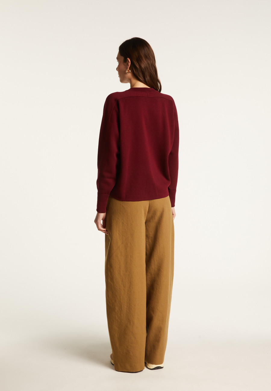 Buttoned jacket with pockets in merino wool - Gaspard