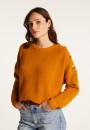 Merino wool round neck buttoned shoulder sweater - Gao