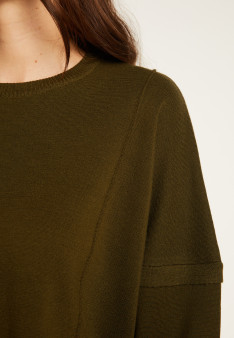 Loose-fit round-neck sweater in merino wool - Guerande