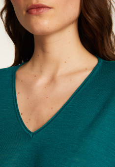 Batwing sleeve sweater in slub linen - Balou