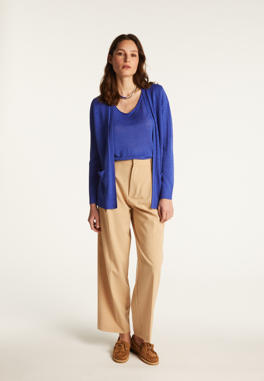 Flamed linen vest - Naelle