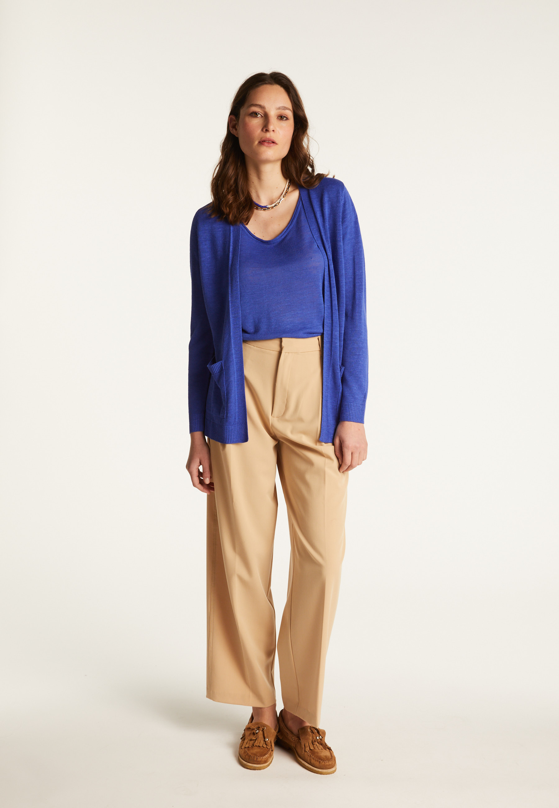 Flamed linen vest - Naelle