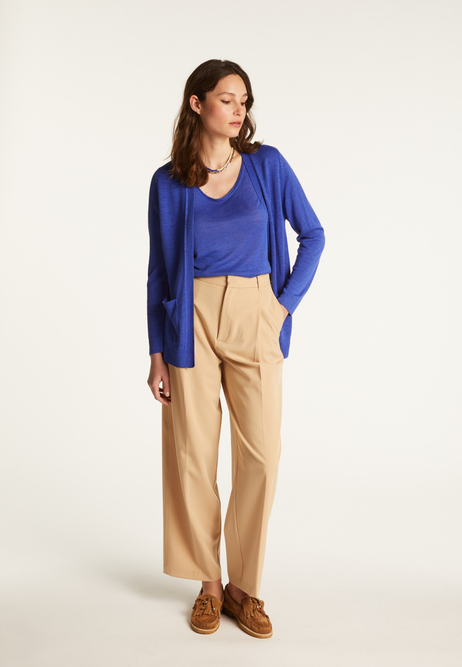 Flamed linen vest - Naelle