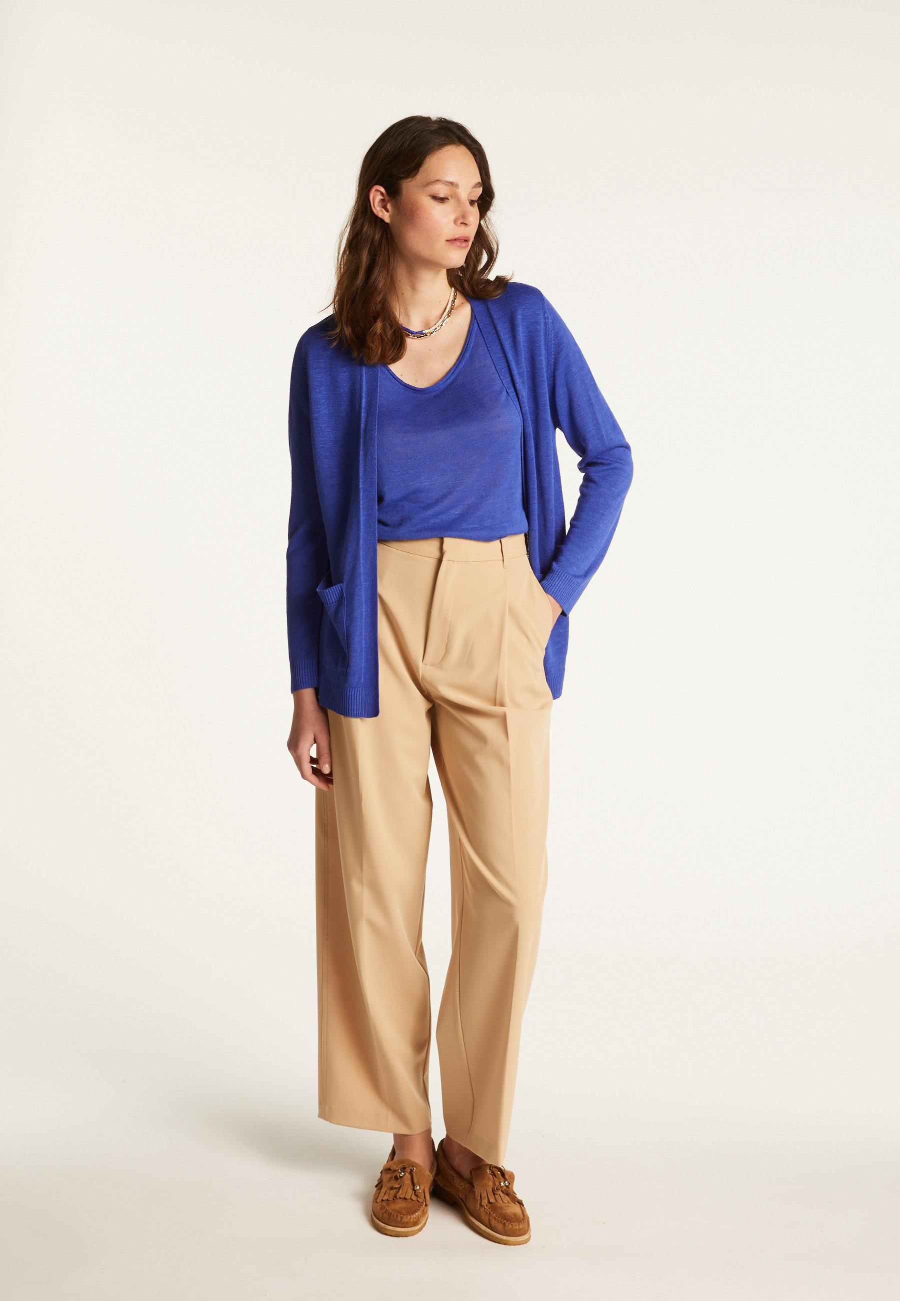 Flamed linen vest - Naelle