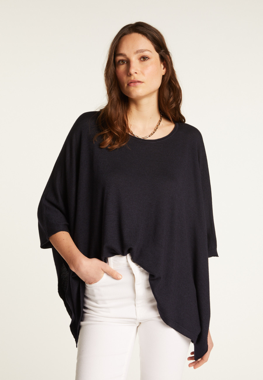 Xale de cashmere e seda - Meio