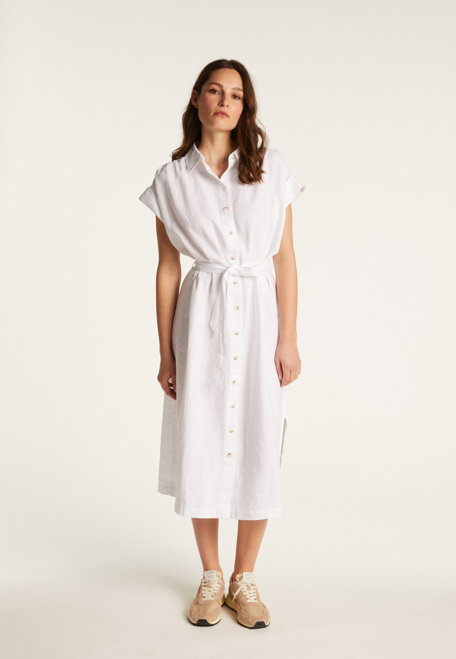 Long sleeve linen dress - Emy
