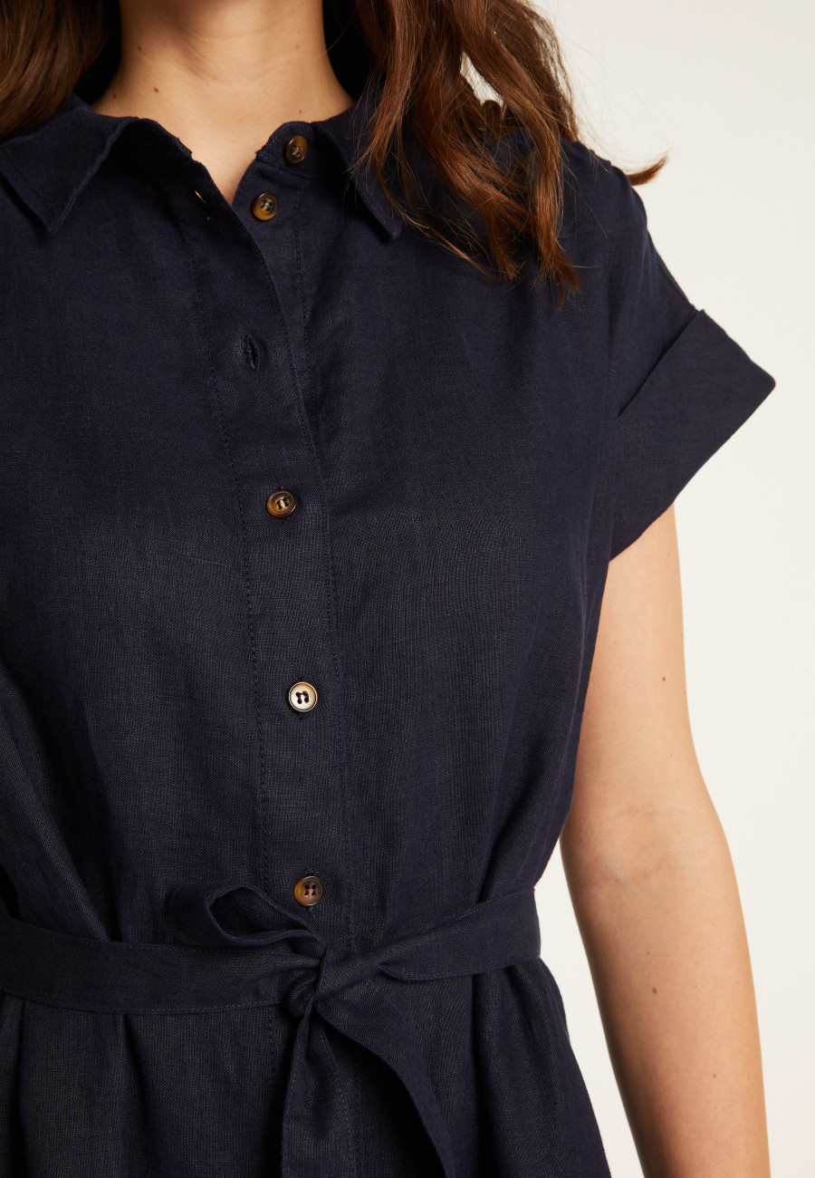 Long sleeve linen dress - Emy