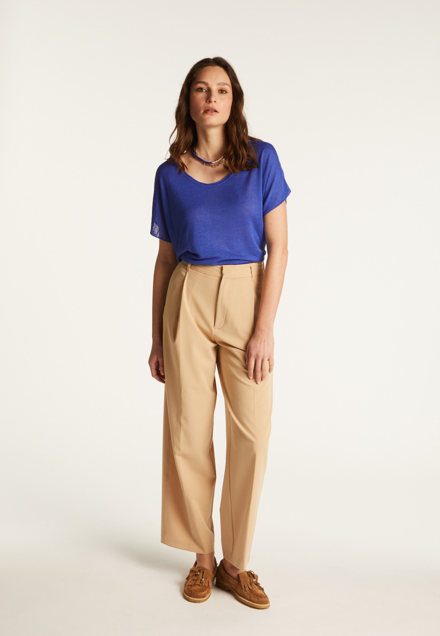Flamed linen T-shirt - Lola