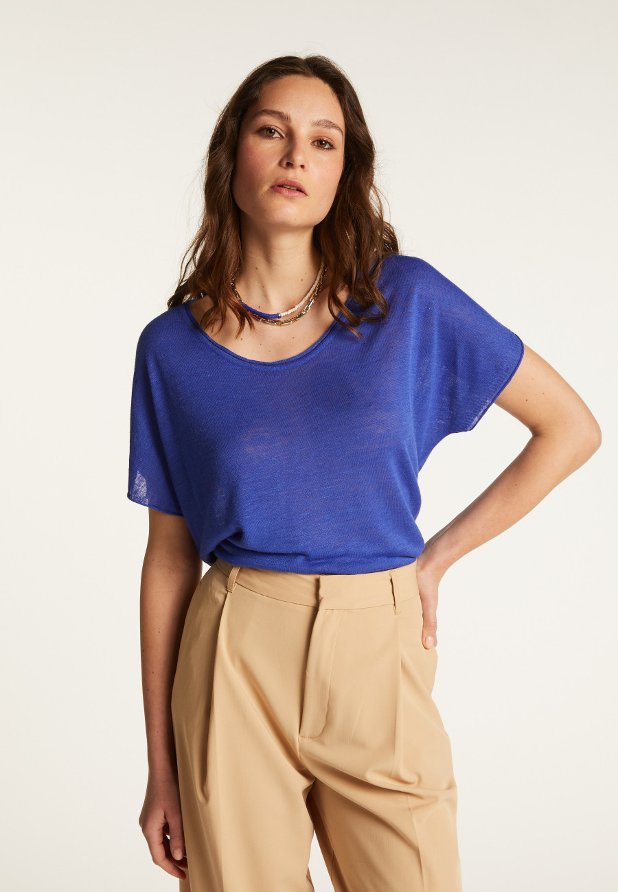 Flamed linen T-shirt - Lola