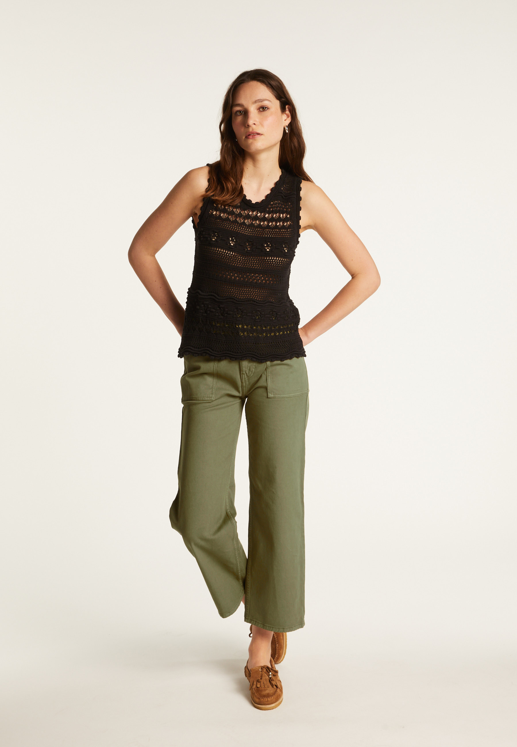 Openwork cotton tank top - Danny