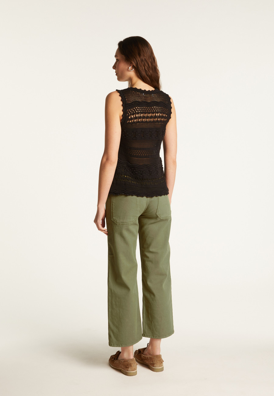 Openwork cotton tank top - Danny