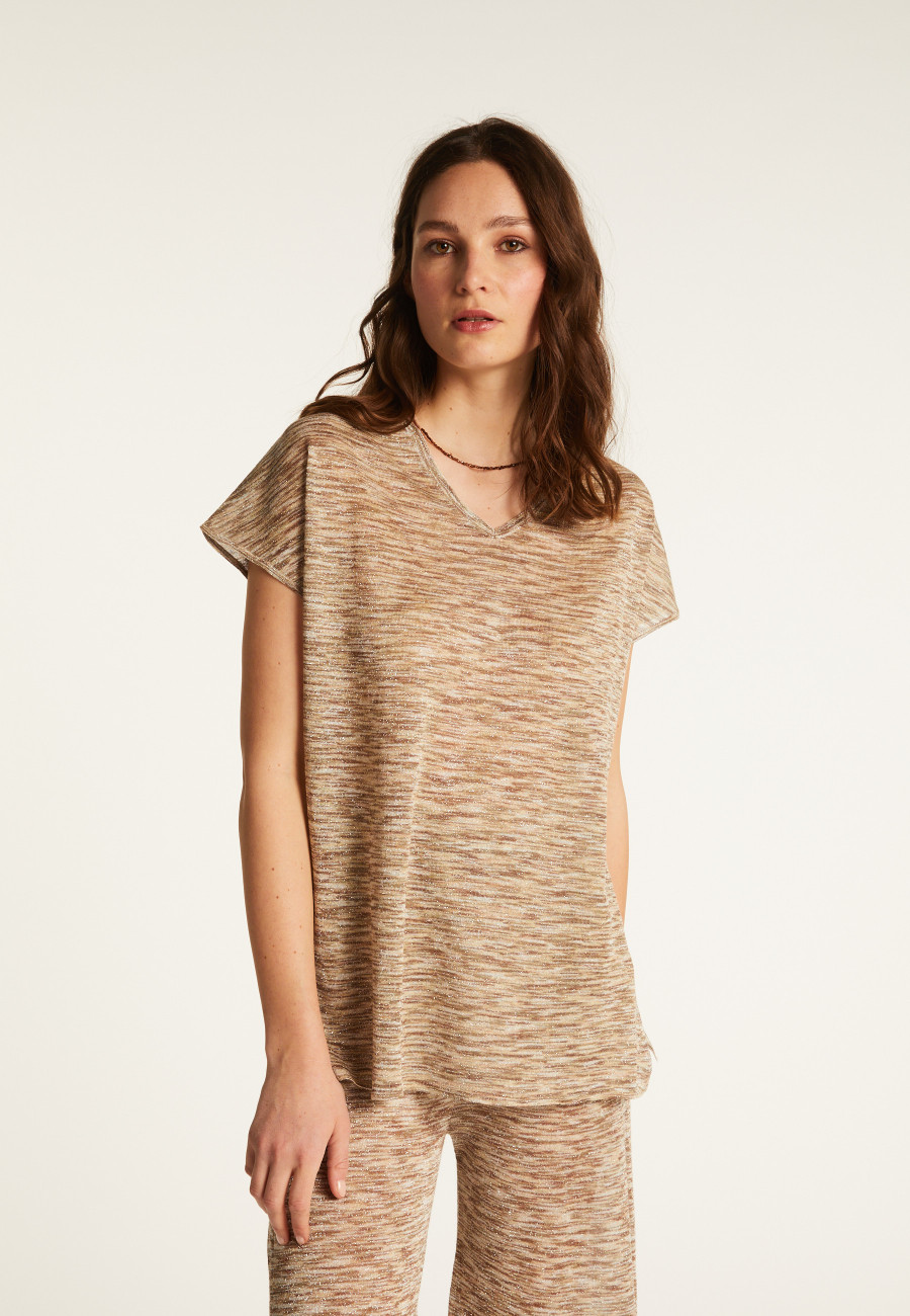 Iridescent V-neck T-shirt - Dolores